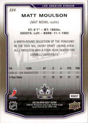 2007-08 Upper Deck Victory Hockey - Base #324 Matt Moulson - Los Angeles Kings - B