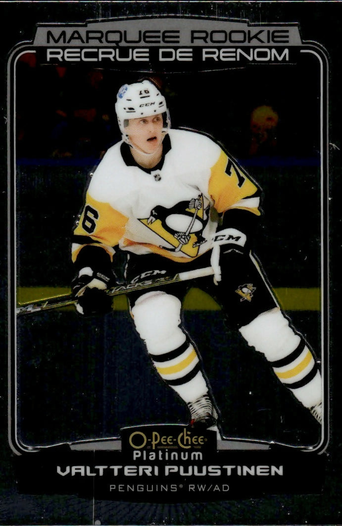 2022-23 Upper Deck O-Pee-Chee Platinum Hockey - Base - Marquee Rookie #252 Valtteri Puustinen - Pittsburgh Penguins