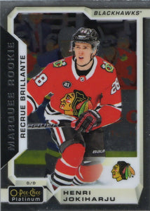 2018-19 O-Pee-Chee Platinum Hockey - Base - Marquee Rookie #162 Henri Jokiharju - Chicago Blackhawks