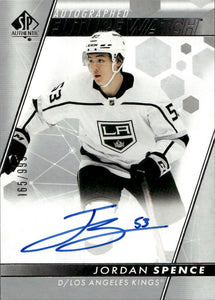 2022-23 Upper Deck SP Authentic Hockey - Base - Future Watch Auto :999 #114 Jordan Spence - Los Angeles Kings - A
