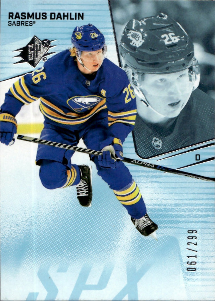 2022-23 Upper Deck SPX - Base :299 #77 Rasmus Dahlin - Buffalo Sabres - A