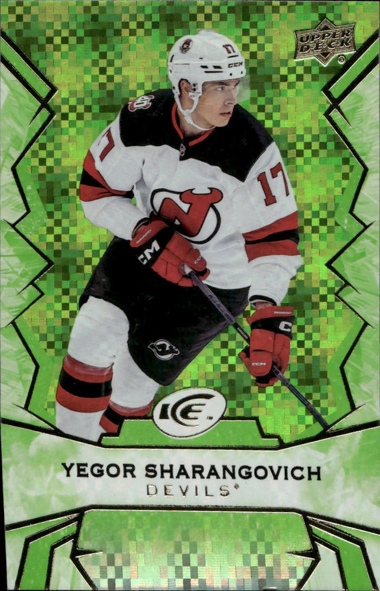 2022-23 Upper Deck Ice Hockey - Base - Green #15 Yegor Sharangovich - New Jersey Devils - A