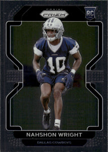 2021 Panini Prizm Football Base #438 Nahshon Wright RC Dallas Cowboys - A