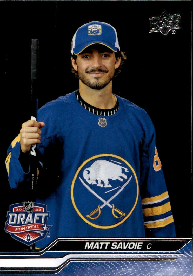 2023-24 Upper Deck Extended Series - Base - 1st Round Rookies #745 Matt Savoie - Buffalo Sabres - A