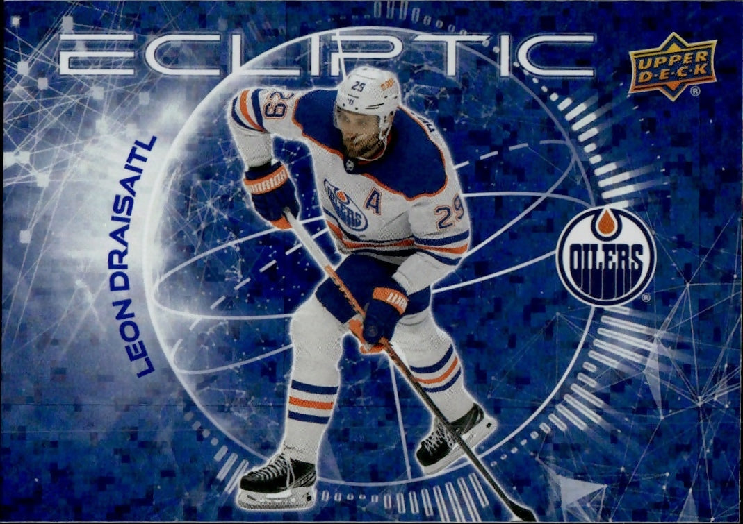 2023-24 Upper Deck Series 2 Hockey - Ecliptic - Sparkle #EC-18 Leon Draisaitl - Edmonton Oilers - A