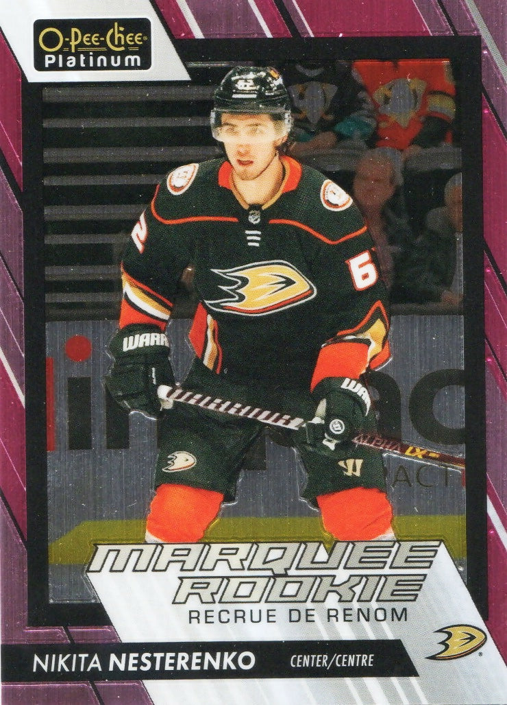 2023-24 Upper Deck O-Pee Chee Platinum Hockey - Base - Marquee Rookie - Matte Pink #248 Nikita Nesterenko - Anaheim Ducks - A
