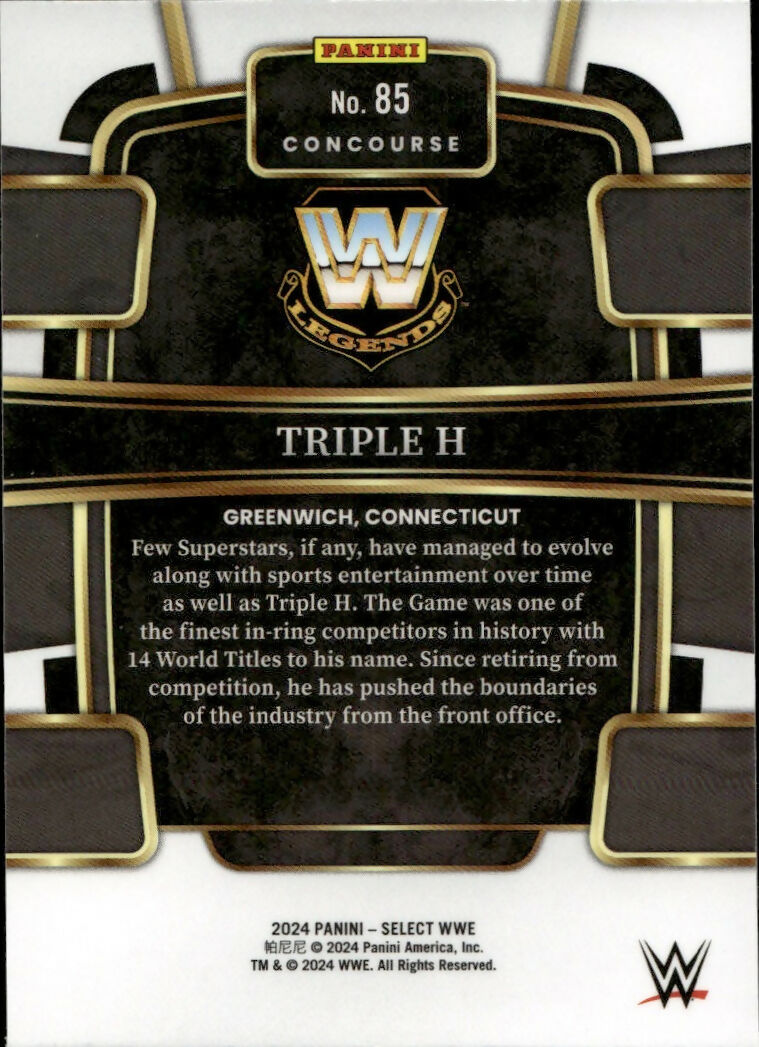 2024 Panini Select WWE - Concourse #85 Triple H - B