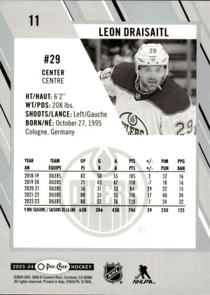 2023-24 Upper Deck O-Pee-Chee Hockey - Base #11 Leon Draisaitl - Edmonton Oilers