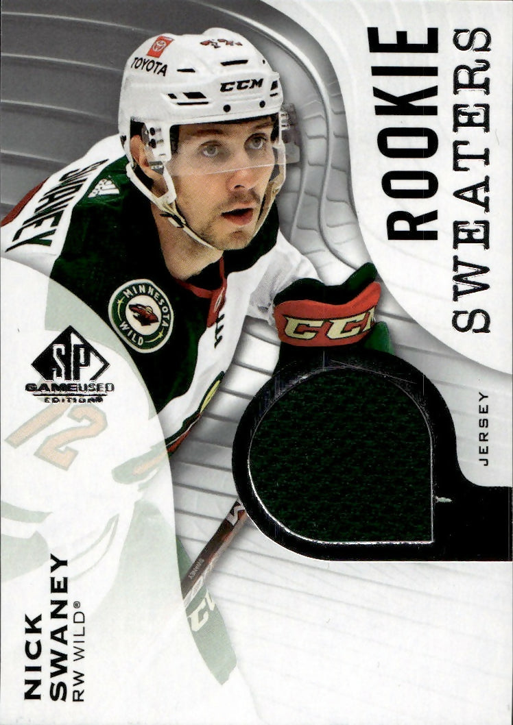 2023-24 Upper Deck SP Game Used Hockey - Rookie Sweaters #RS-NS Nick Swaney - Minnesota Wild - A