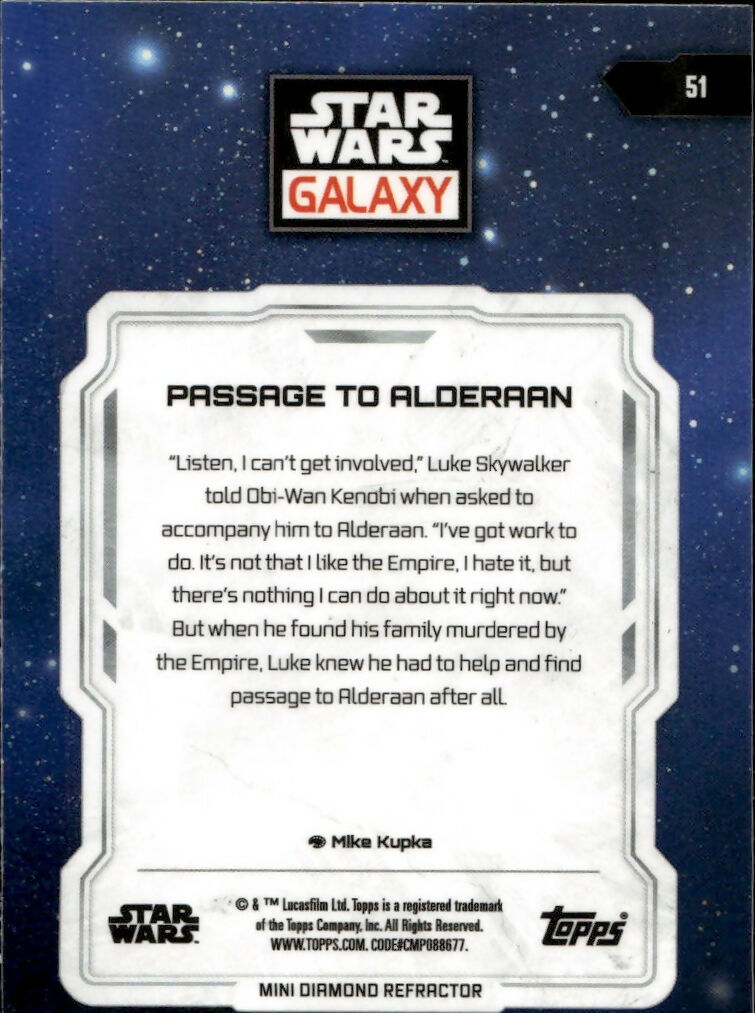 2024 Topps Star Wars Galaxy Chrome - Base - Mini Diamond #51 Passage to Alderaan - B
