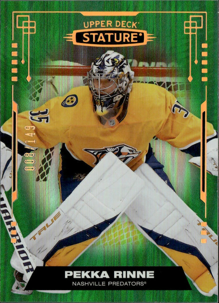2021-22 Upper Deck Stature Hockey - Base - Green :149 #27 Pekka Rinne - Nashville Predators - A