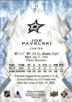 2022-23 Upper Deck Ice Hockey - Base #11 Joe Pavelski - Dallas Stars