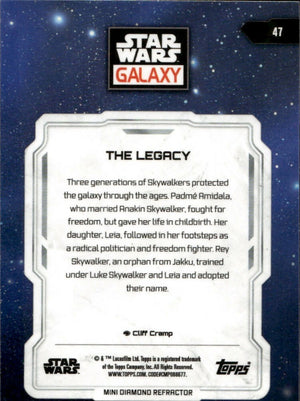 2024 Topps Star Wars Galaxy Chrome - Base - Mini Diamond #47 The Legacy - B