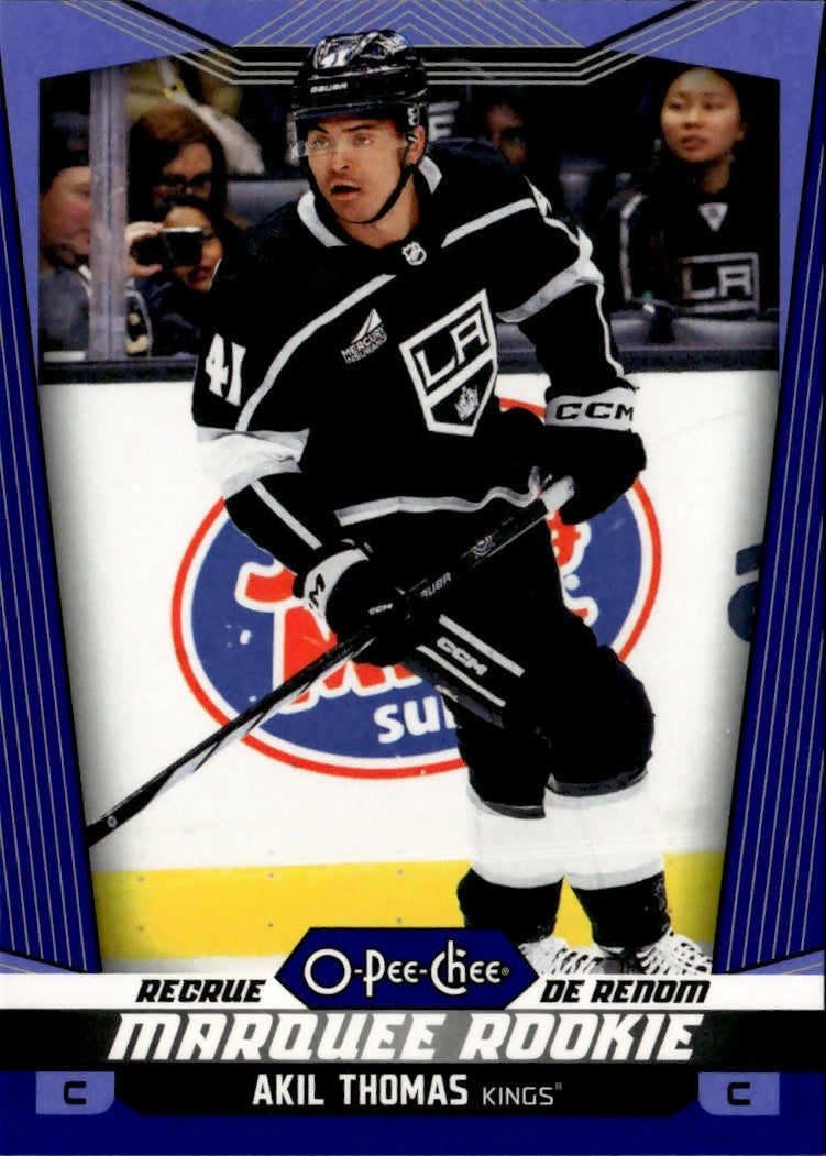2024-25 Upper Deck O-Pee-Chee - Base - Marquee Rookie - Blue #554 Akil Thomas - Los Angeles Kings - A