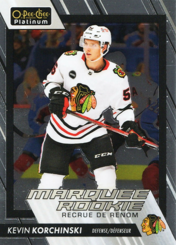 2023-24 Upper Deck O-Pee-Chee Platinum Hockey - Base - Marquee Rookie #259 Kevin Korchinski - Chicago Blackhawks - A