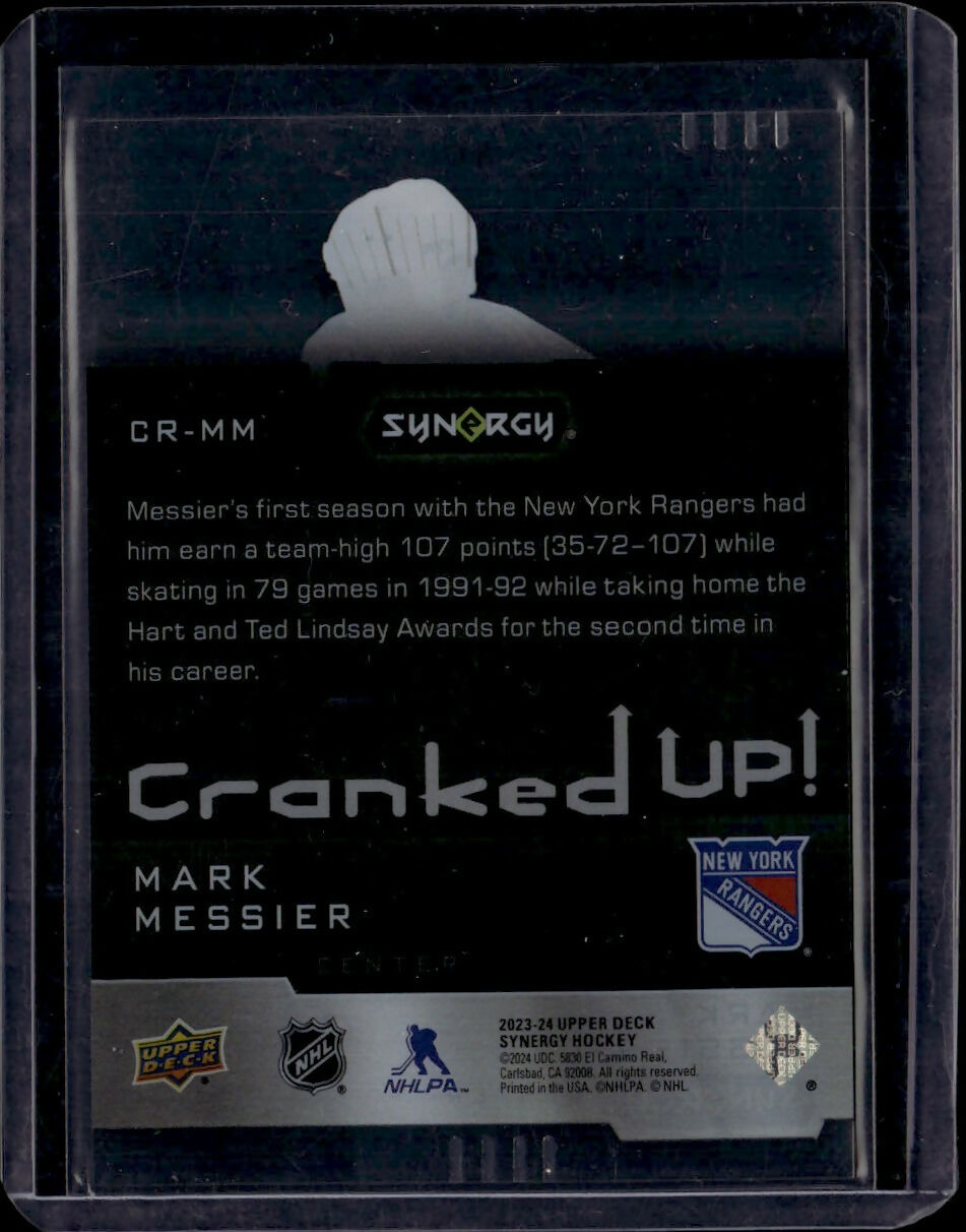 2023-24 Upper Deck Synergy Hockey - Cranked Up :849 #CR-MM Mark Messier - New York Rangers - B