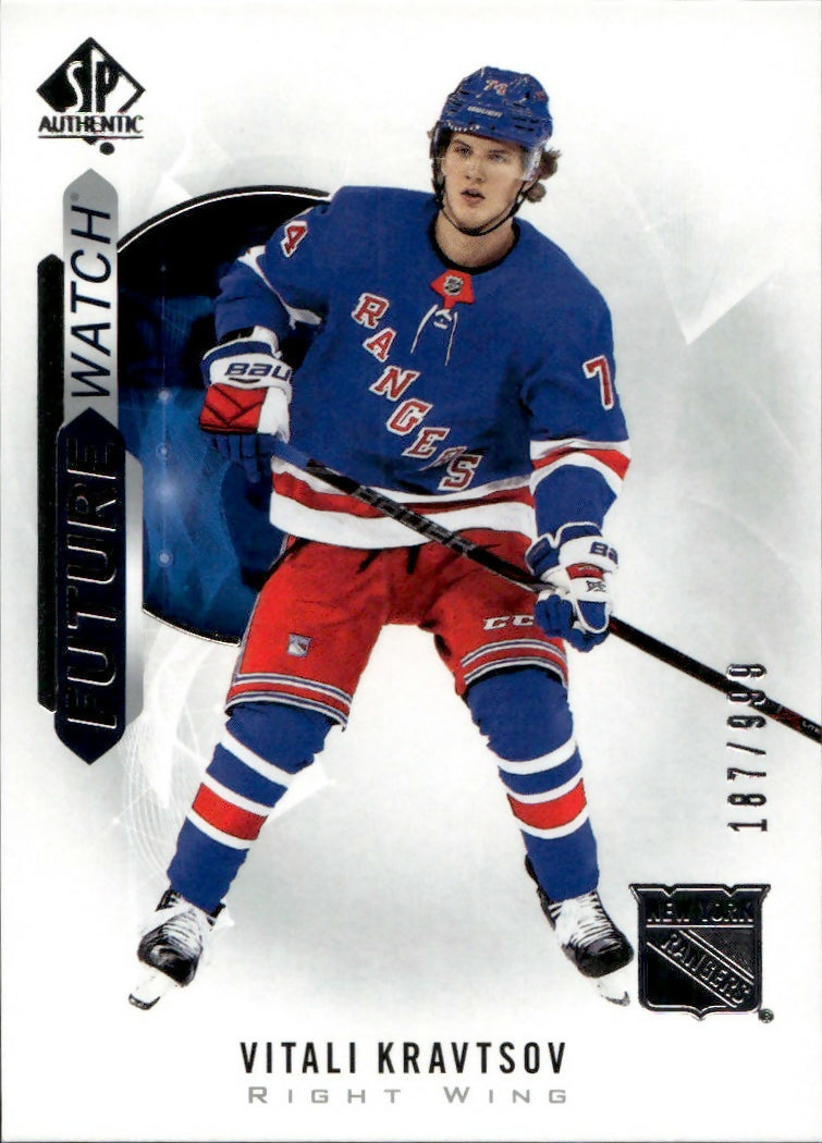 2020-21 Upper Deck SP Authentic Hockey - Base - Future Watch :999 #176 Vitali Kravtsov - New York Rangers - A