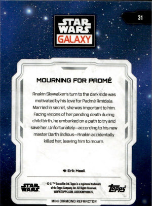 2024 Topps Star Wars Galaxy Chrome - Base #31 Mourning For Padme - B