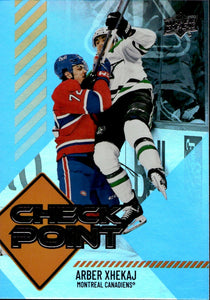 2024-25 Upper Deck Series 1 Hockey - Check Point #CP-16 Arber Xhekaj - Montreal Canadiens - A