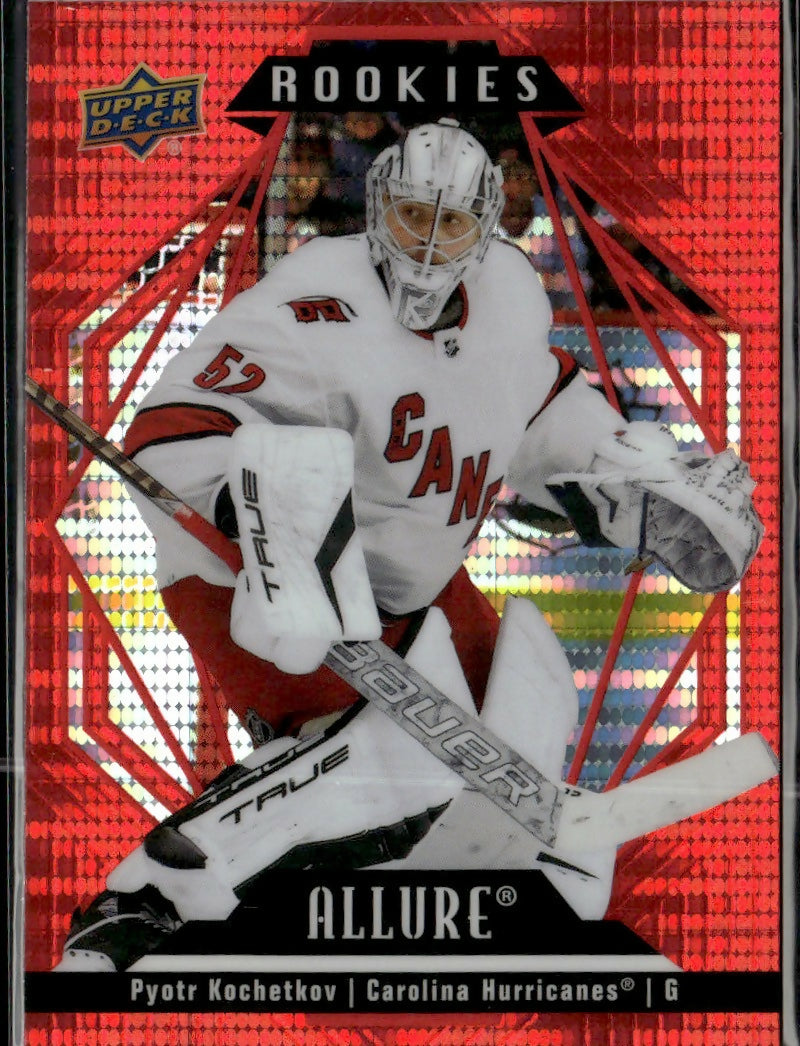2022-23 Upper Deck Allure Hockey - Base - Red Rainbow - Rookies #108 Pyotr Kochetkov - Carolina Hurricanes