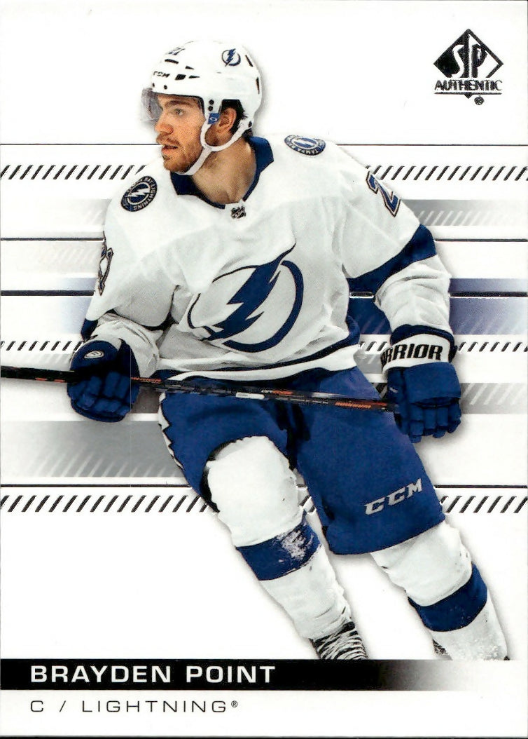2019-20 Upper Deck Sp Authentic Hockey - Base #21 Brayden Point - Tampa Bay Lightning