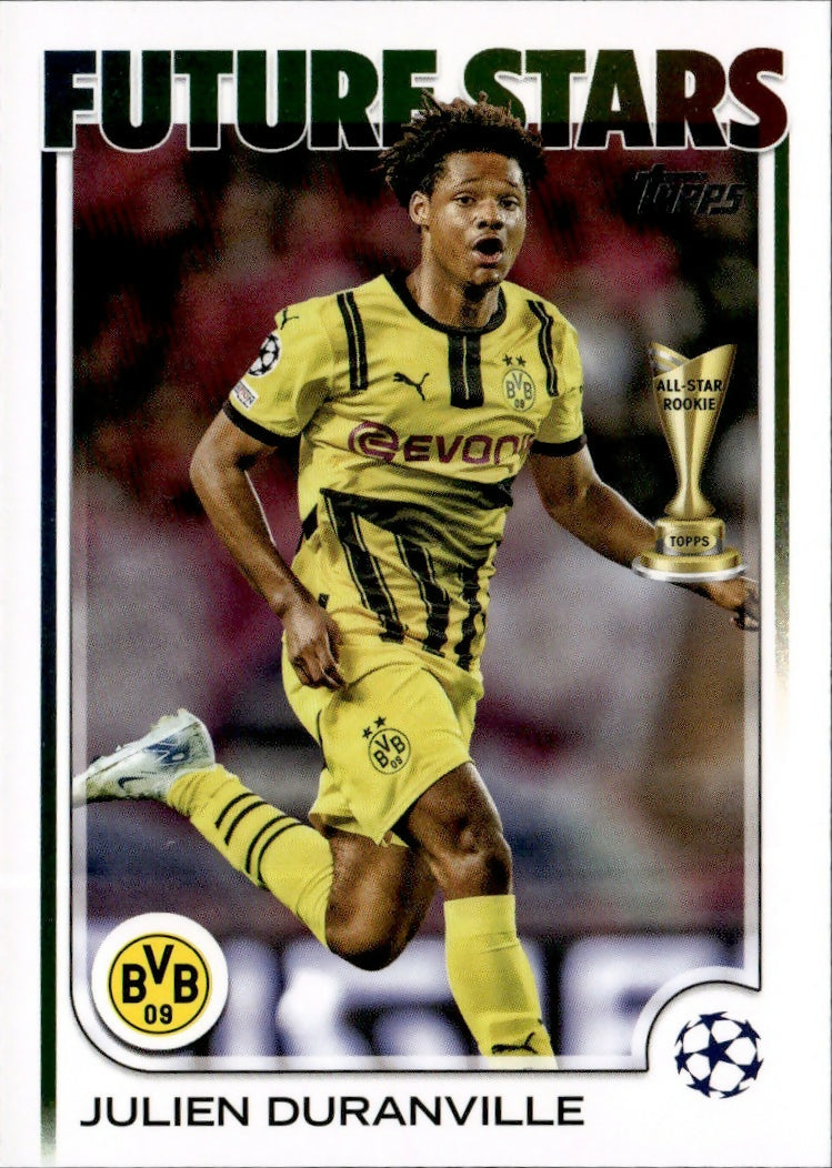 2024-25 Topps UEFA Club Competitions - Base #166 Julian Duranville - Borussia Dortmund - A