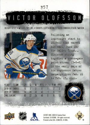 2021-22 Upper Deck SP Authentic Hockey - 2001-02 Retro #R57 Victor Olofsson - Buffalo Sabres - B