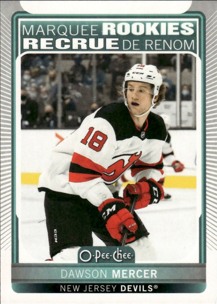 2021-22 Upper Deck Series 2 - O-Pee-Chee Update #618 Dawson Mercer - New Jersey Devils - A