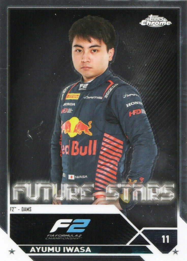 2023 Topps Chrome Formula 1 Base #84 - F2 Drivers Ayumu Iwasa - F2 Dams - A