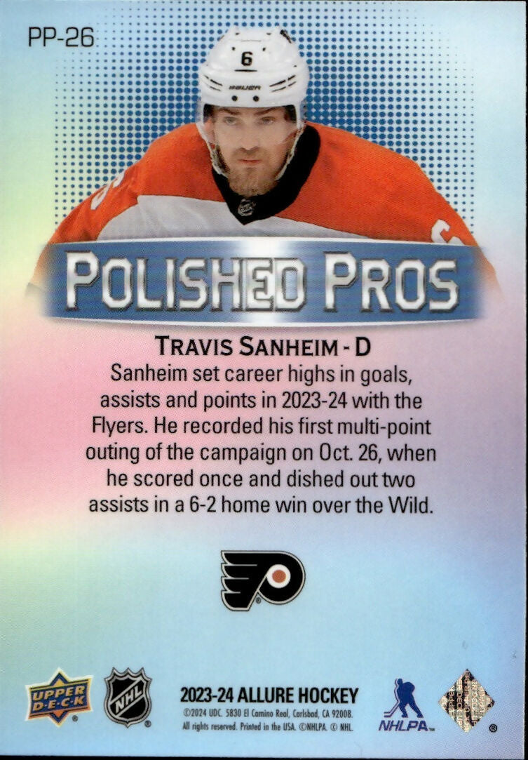 2023-24 Upper Deck Allure Hockey - Polished Pros #PP-26 Travis Sanheim - Philadelphia Flyers - B