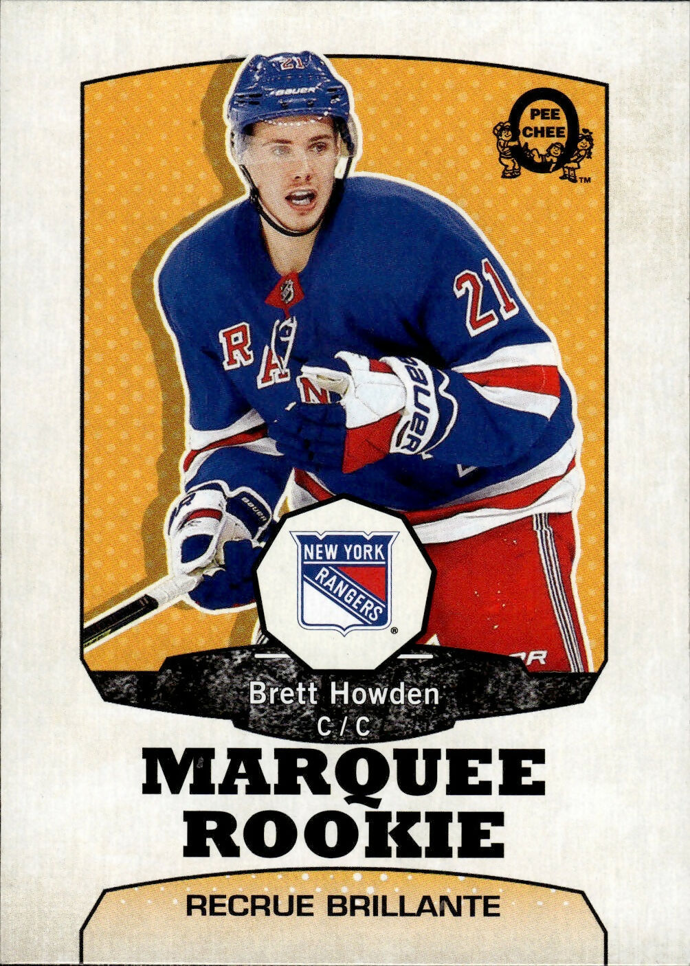 2018-19 O-Pee-Chee Hockey - Base - Marquee Rookie - Portrait #617 Brett Howden - New York Rangers