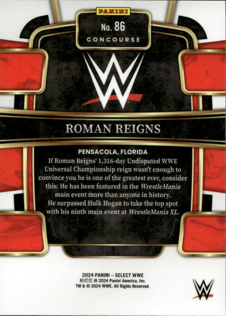 2024 Panini Select WWE - Concourse #86 Roman Reigns - B