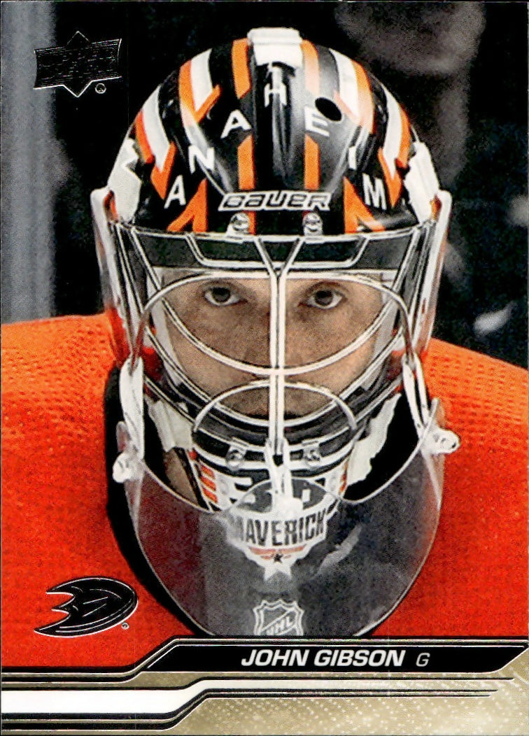 2023-24 Upper Deck Series 2 Hockey - Base #257 John Gibson - Anaheim Ducks - A