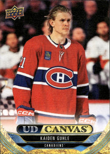 2024-25 Upper Deck Series 1 Hockey - UD Canvas #C-25 Kaiden Guhle - Montreal Canadiens - A