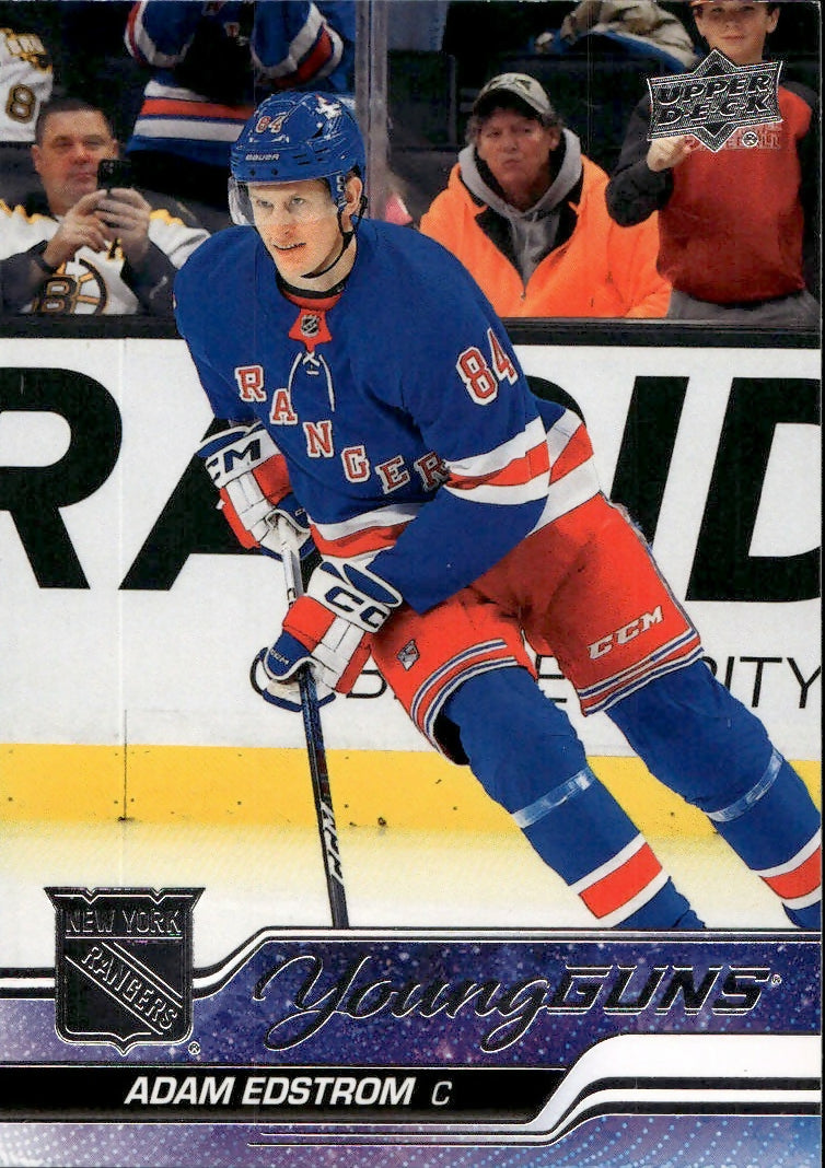 2023-24 Upper Deck Extended Series Hockey - Base - Young Guns #703 Adam Edstrom - New York Rangers - A