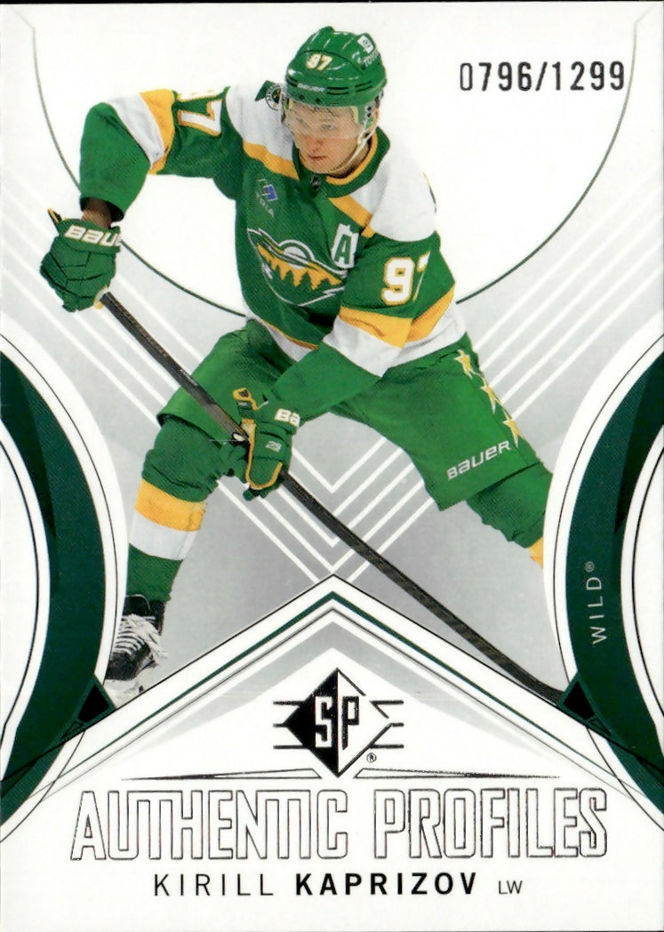 2024-25 SP Authentic Profiles #/1299 #AP-7 Kirill Kaprizov Minnesota Wild
