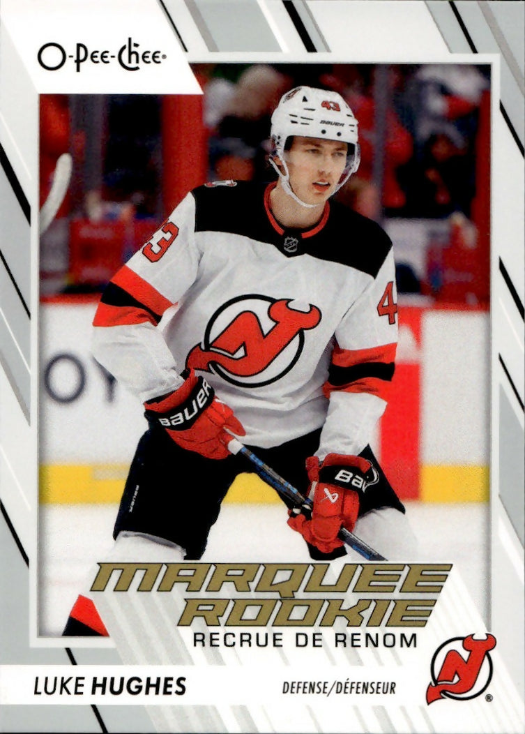 2023-24 Upper Deck O-Pee-Chee Hockey - Base - Marquee Rookies #572 Luke Hughes - New Jersey Devils - A