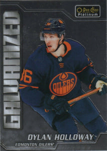 2022-23 Upper Deck O-Pee-Chee Platinum Hockey - Galvanized #G-22 Dylan Holloway - Edmonton Oilers