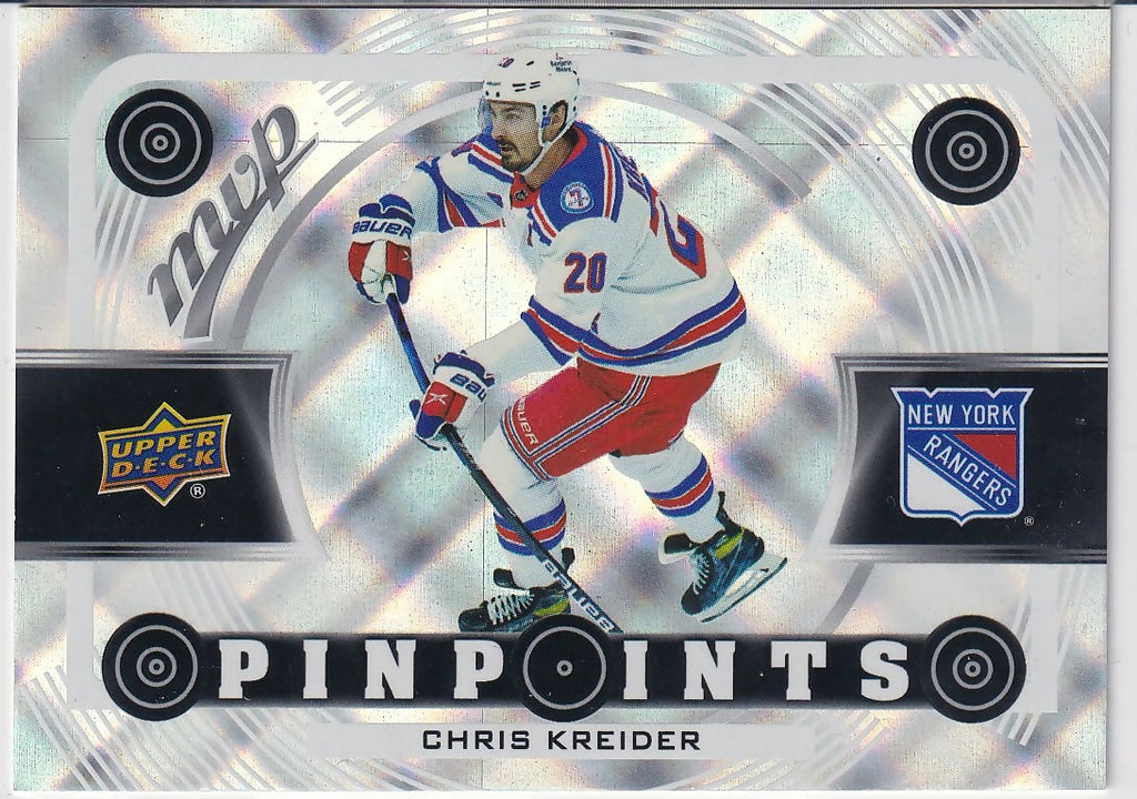 2022-23 Upper Deck MVP Pinpoints #PP-12 Chris Kreider New York Rangers