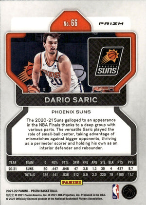 2021-22 Panini Prizm Basketball - Base - Prizm # 66 Dario Saric - Phoenix Suns