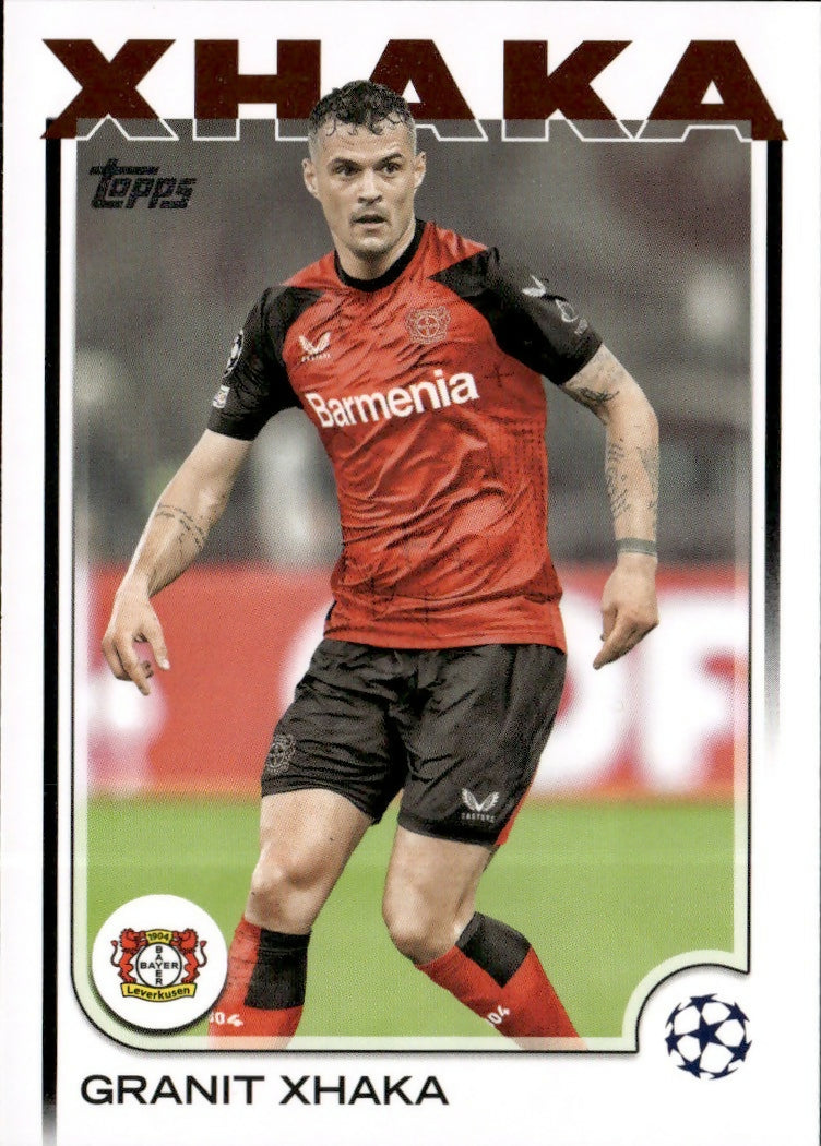 2024-25 Topps UEFA Club Competitions - Base #128 Granit Xhaka - Bayer 04 Leverkusen - A