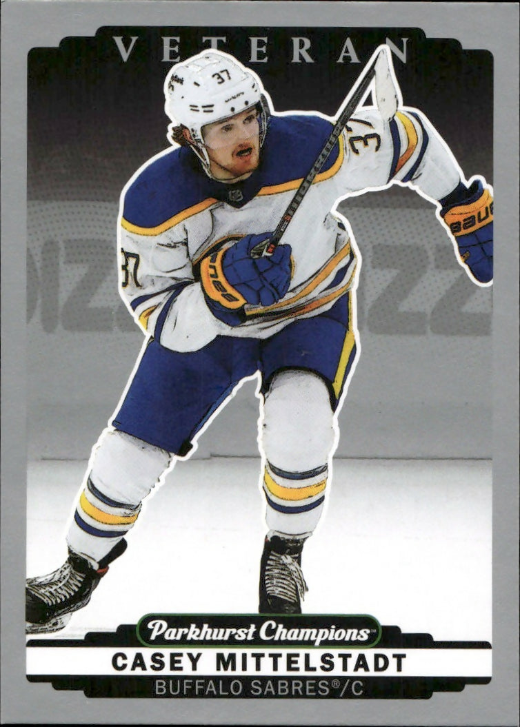 2022-23 Upper Deck Parkhurst Champions - Base - Silver #74 Casey Mittelstadt - Buffalo Sabres - A