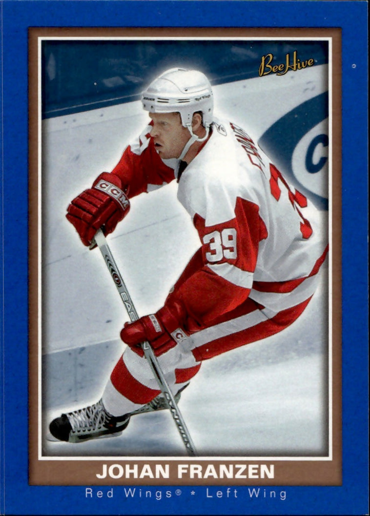 2005-06 Upper Deck Bee Hive - Base - Blue #127 Johan Franzen - Detroit Red Wings - A
