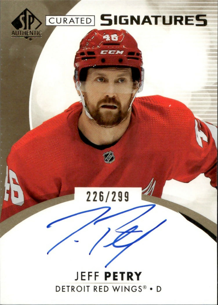 2023-24 Upper Deck SP Authentic Hockey - Curated Signatures #SPC-PJ Jeff Petry - Detroit Red Wings - A