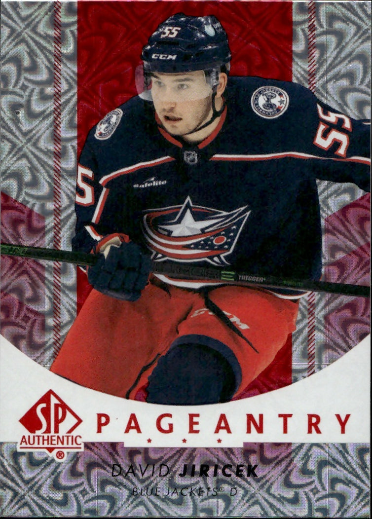 2022-23 Upper Deck SP Authentic Hockey - Pageantry - Red #P-85 David Jiricek - Columbus Blue Jackets - A