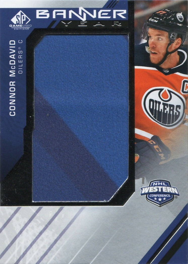 2021-22 Upper Deck SP Game Used Hockey - 2021 NHL Western Conference Banner Year Relics #BYW-CM Connor McDavid - Edmonton Oilers - A