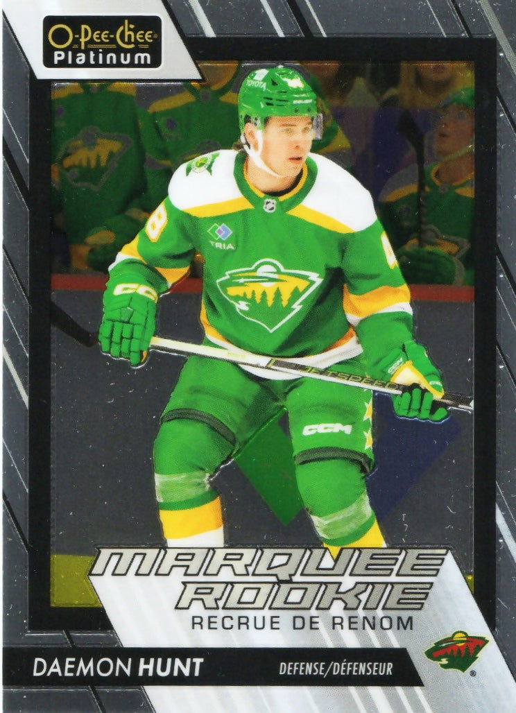 2023-24 Upper Deck O-Pee-Chee Platinum Hockey - Base - Marquee Rookie #266 Daemon Hunt - Minnesota Wild - A