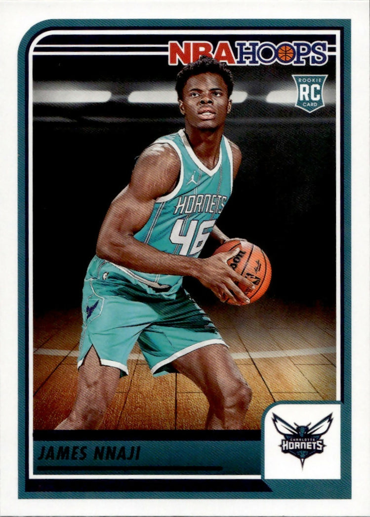 2023-24 Panini Hoops Basketball - Base #240 James Nnaji - Charlotte Hornets - A