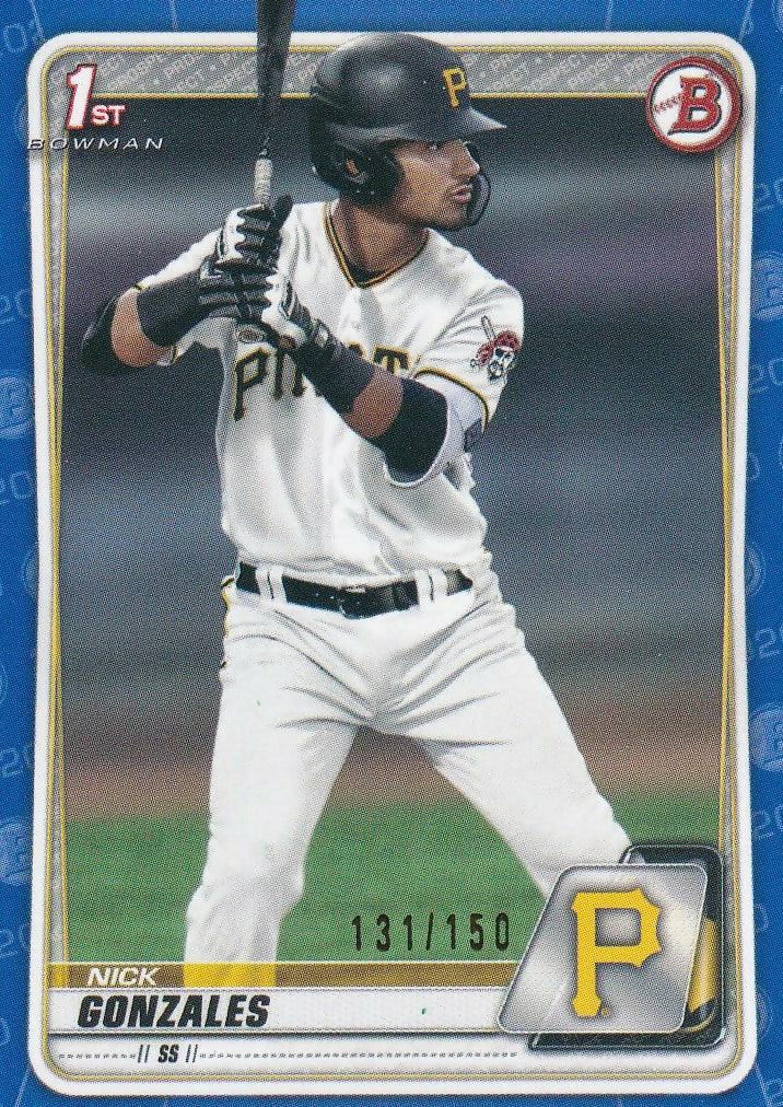 2020 Bowman Draft Blue #BD-81 Nick Gonzales Pittsburgh Pirates