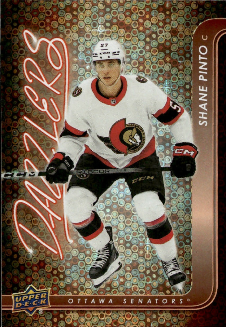 2024-25 Upper Deck Series 1 Hockey - Dazzlers - Orange #DZ-25 Shane Pinto - Ottawa Senators - A